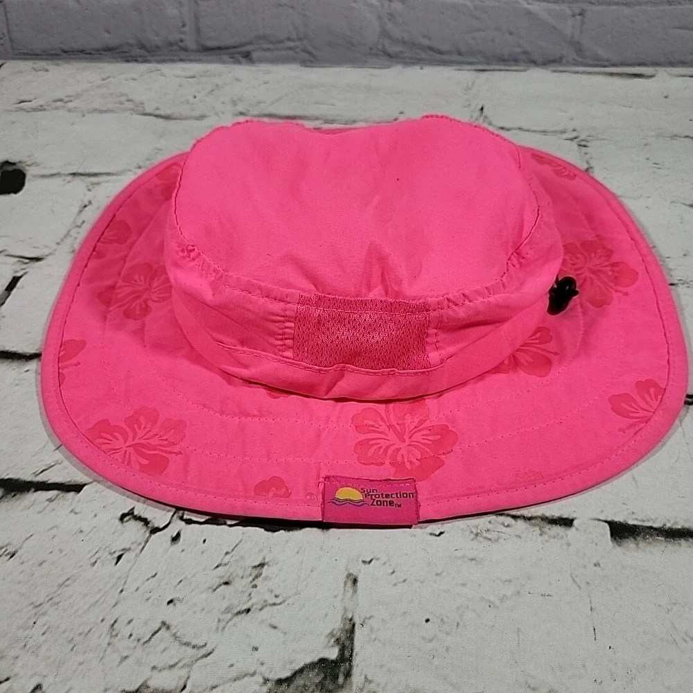 Sun Protection Zone Pink Childs Safari Bucket Hat‎ Youth Size 50-54Cm